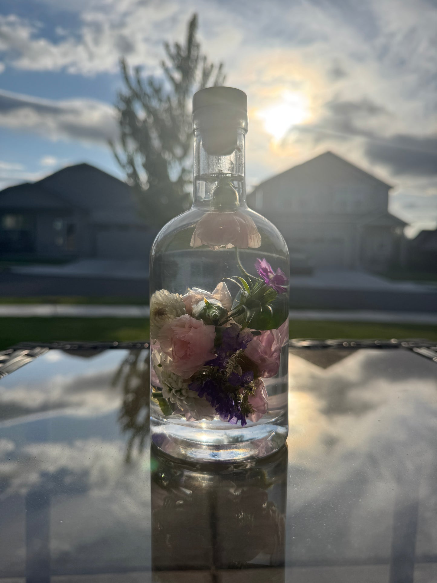 Floral Preservation Bottle - Decorative Keepsake